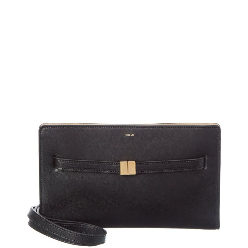 Toteme Belted Leather Crossbody, Black